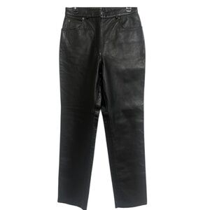 FMC Vintage Black Leather Motorcycle Y2k Pants Size 12